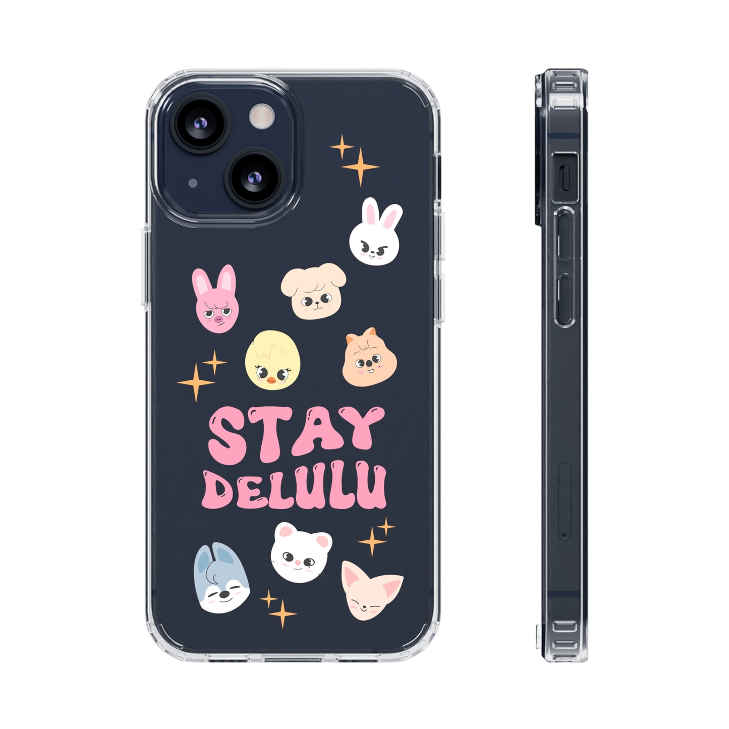 Stay Delulu Club Clear Phone Cases iphone 12 13 14 Samsung S21 22 Kpop Skzoo Stray Kids Gift for Fans