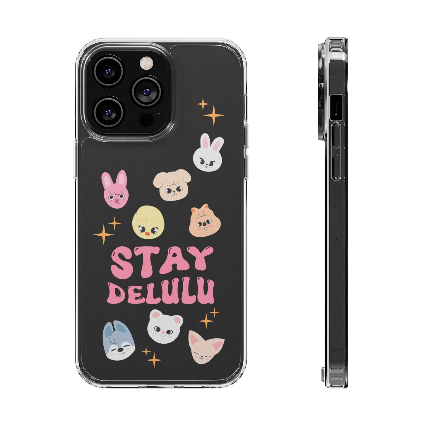 Stay Delulu Club Clear Phone Cases iphone 12 13 14 Samsung S21 22 Kpop Skzoo Stray Kids Gift for Fans