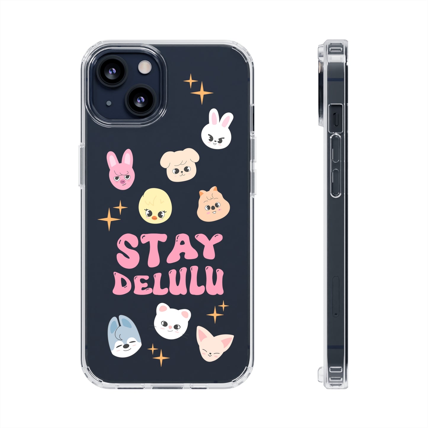 Stay Delulu Club Clear Phone Cases iphone 12 13 14 Samsung S21 22 Kpop Skzoo Stray Kids Gift for Fans