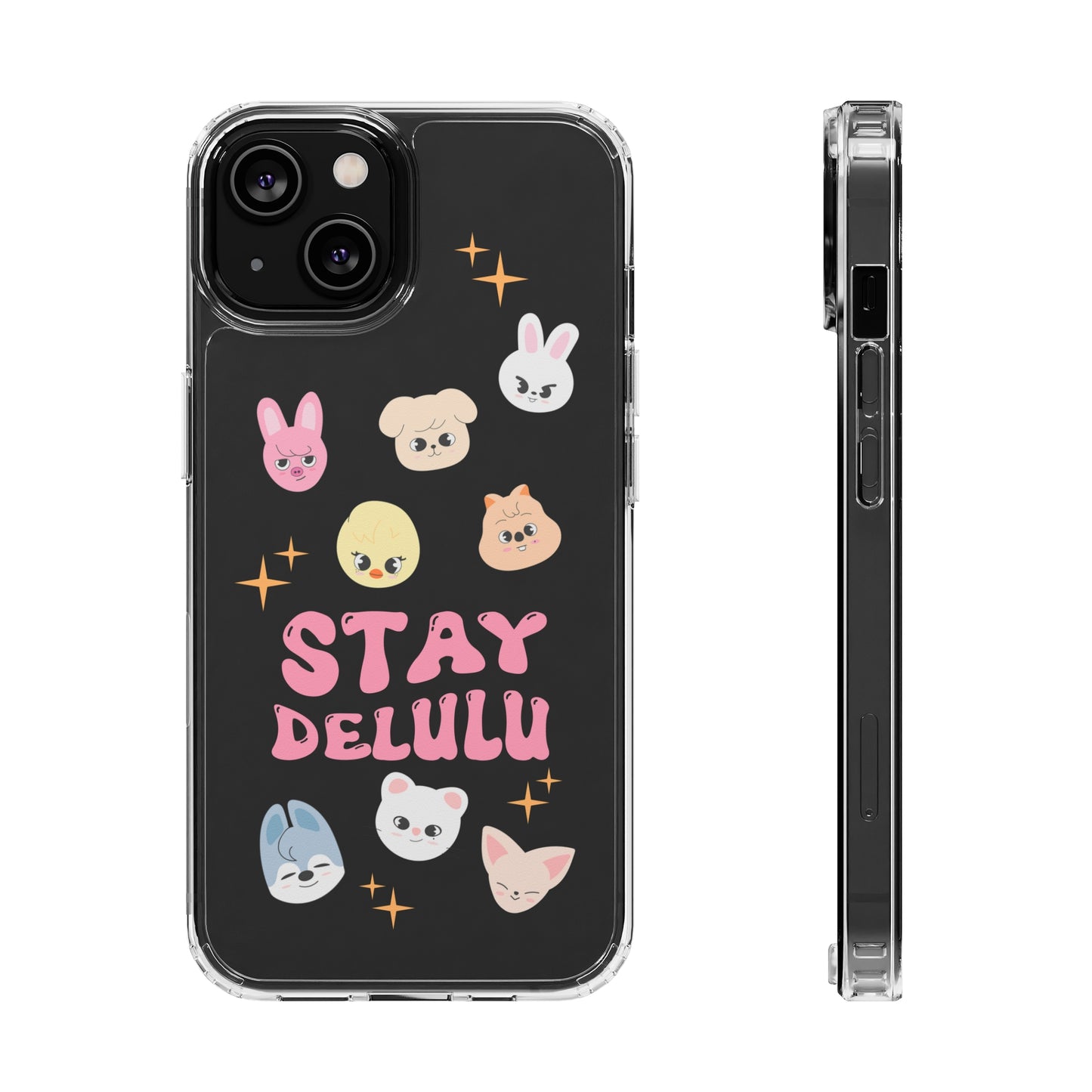 Stay Delulu Club Clear Phone Cases iphone 12 13 14 Samsung S21 22 Kpop Skzoo Stray Kids Gift for Fans