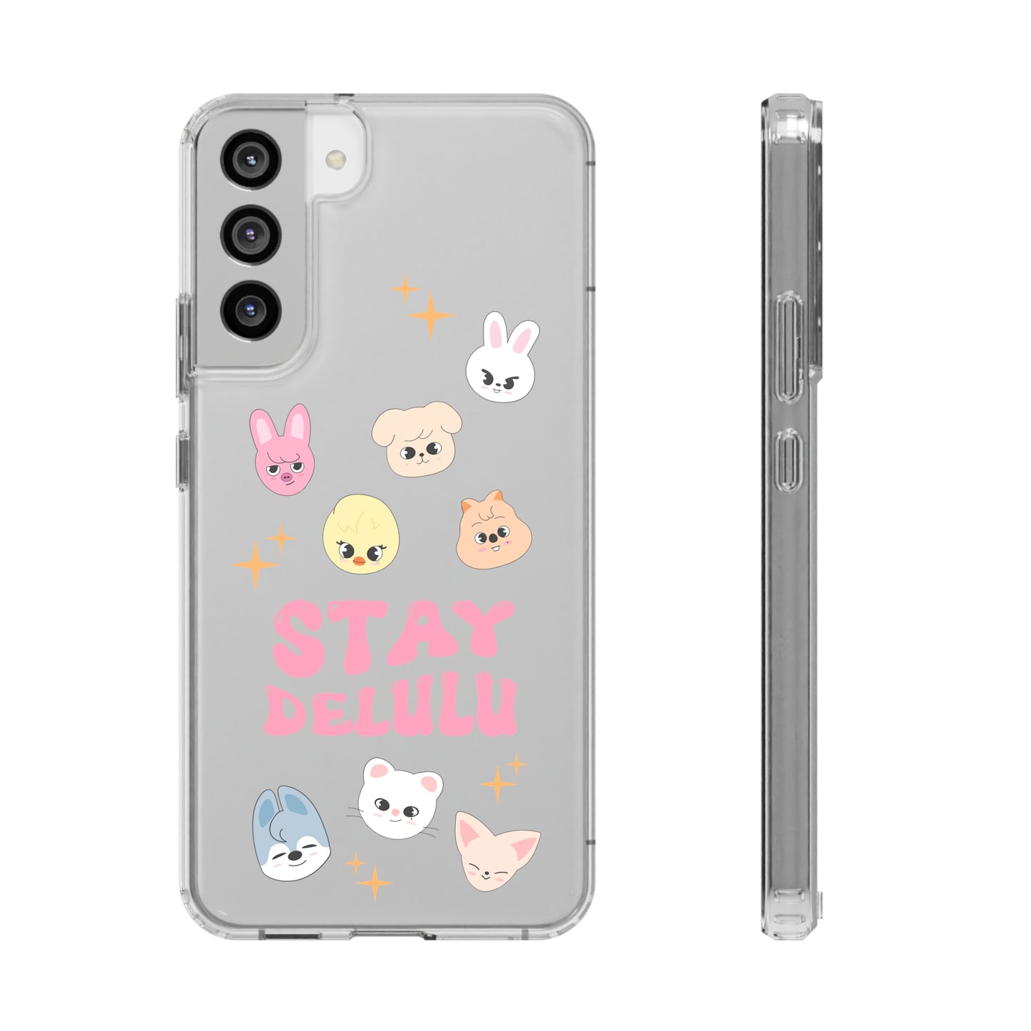 Stay Delulu Club Clear Phone Cases iphone 12 13 14 Samsung S21 22 Kpop Skzoo Stray Kids Gift for Fans