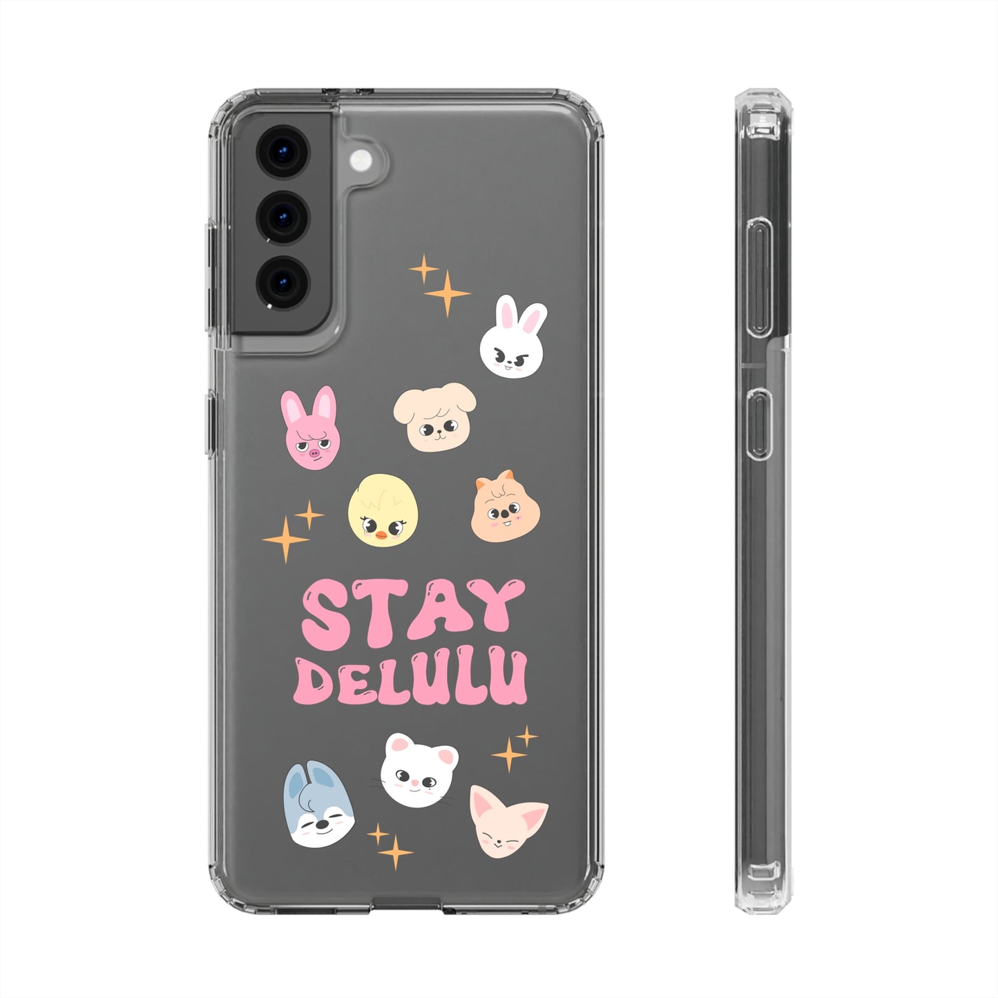 Stay Delulu Club Clear Phone Cases iphone 12 13 14 Samsung S21 22 Kpop Skzoo Stray Kids Gift for Fans