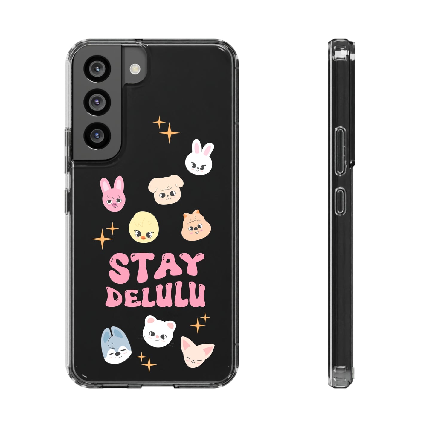 Stay Delulu Club Clear Phone Cases iphone 12 13 14 Samsung S21 22 Kpop Skzoo Stray Kids Gift for Fans