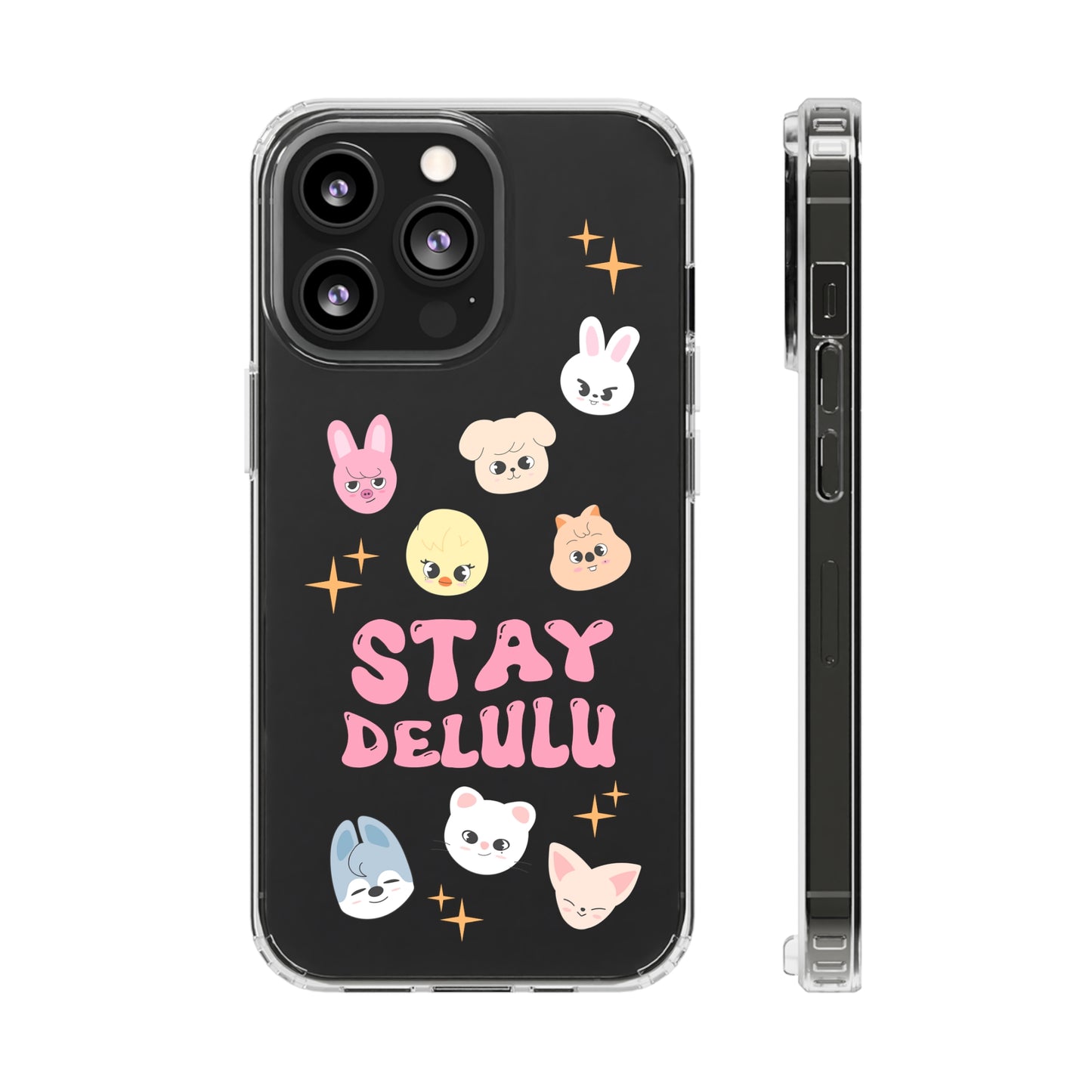 Stay Delulu Club Clear Phone Cases iphone 12 13 14 Samsung S21 22 Kpop Skzoo Stray Kids Gift for Fans