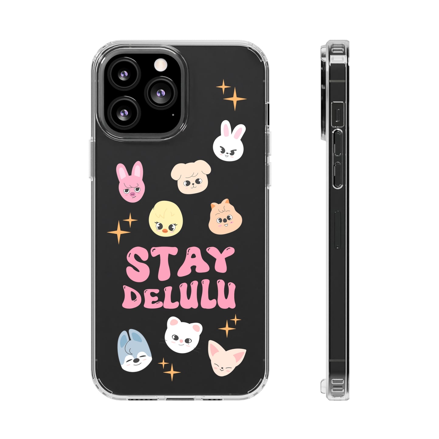 Stay Delulu Club Clear Phone Cases iphone 12 13 14 Samsung S21 22 Kpop Skzoo Stray Kids Gift for Fans