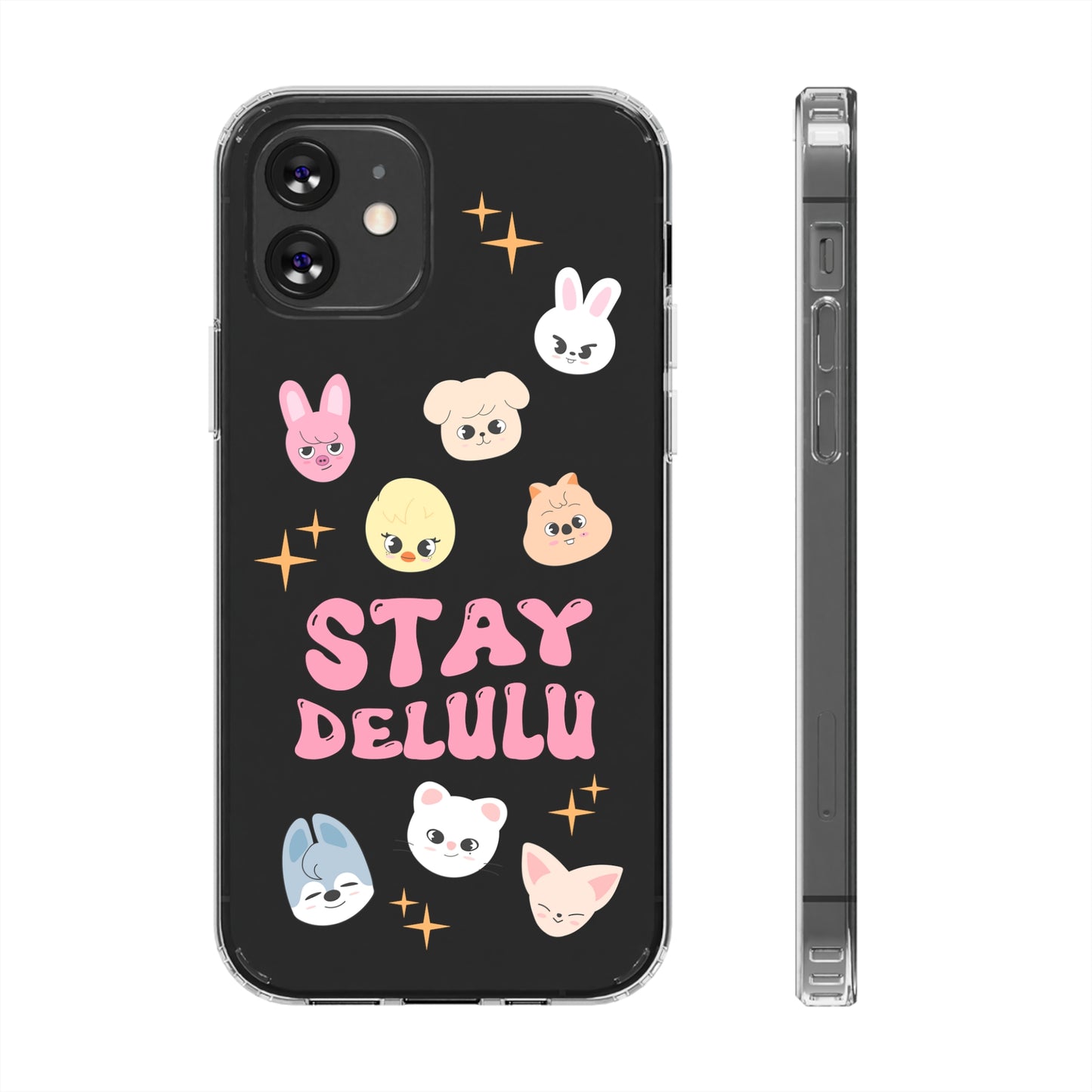 Stay Delulu Club Clear Phone Cases iphone 12 13 14 Samsung S21 22 Kpop Skzoo Stray Kids Gift for Fans