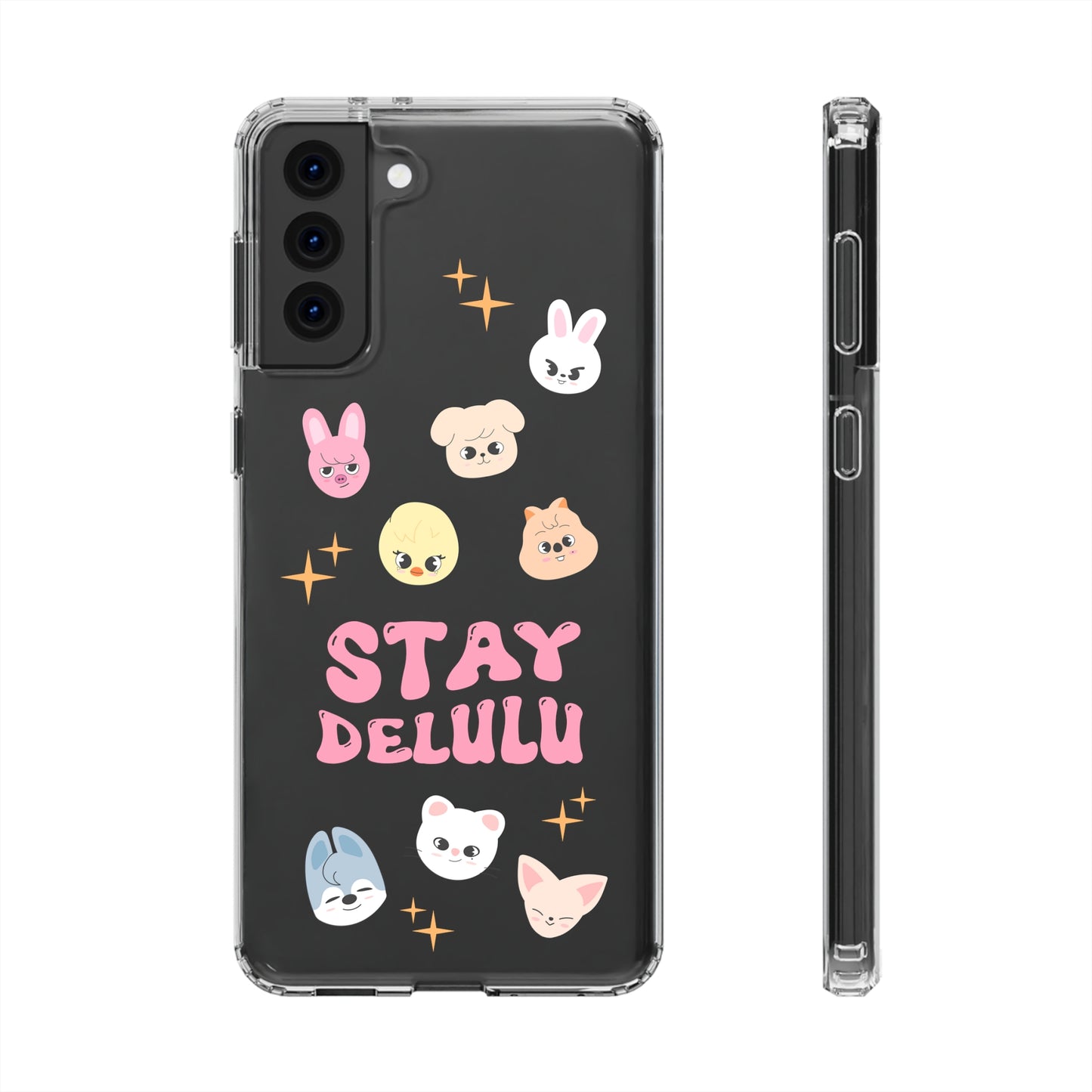 Stay Delulu Club Clear Phone Cases iphone 12 13 14 Samsung S21 22 Kpop Skzoo Stray Kids Gift for Fans