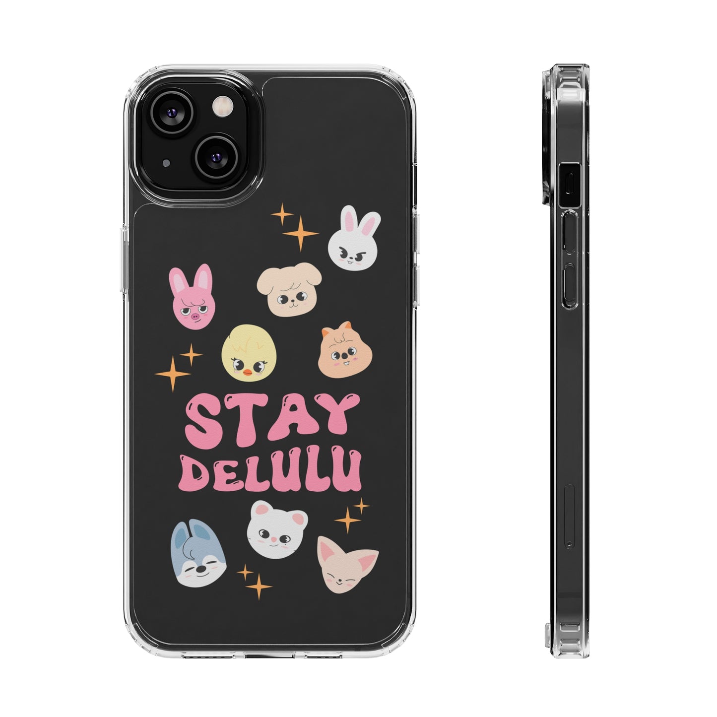 Stay Delulu Club Clear Phone Cases iphone 12 13 14 Samsung S21 22 Kpop Skzoo Stray Kids Gift for Fans